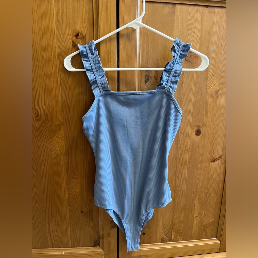 Blue bodysuit brand Lelis Collection size medium
